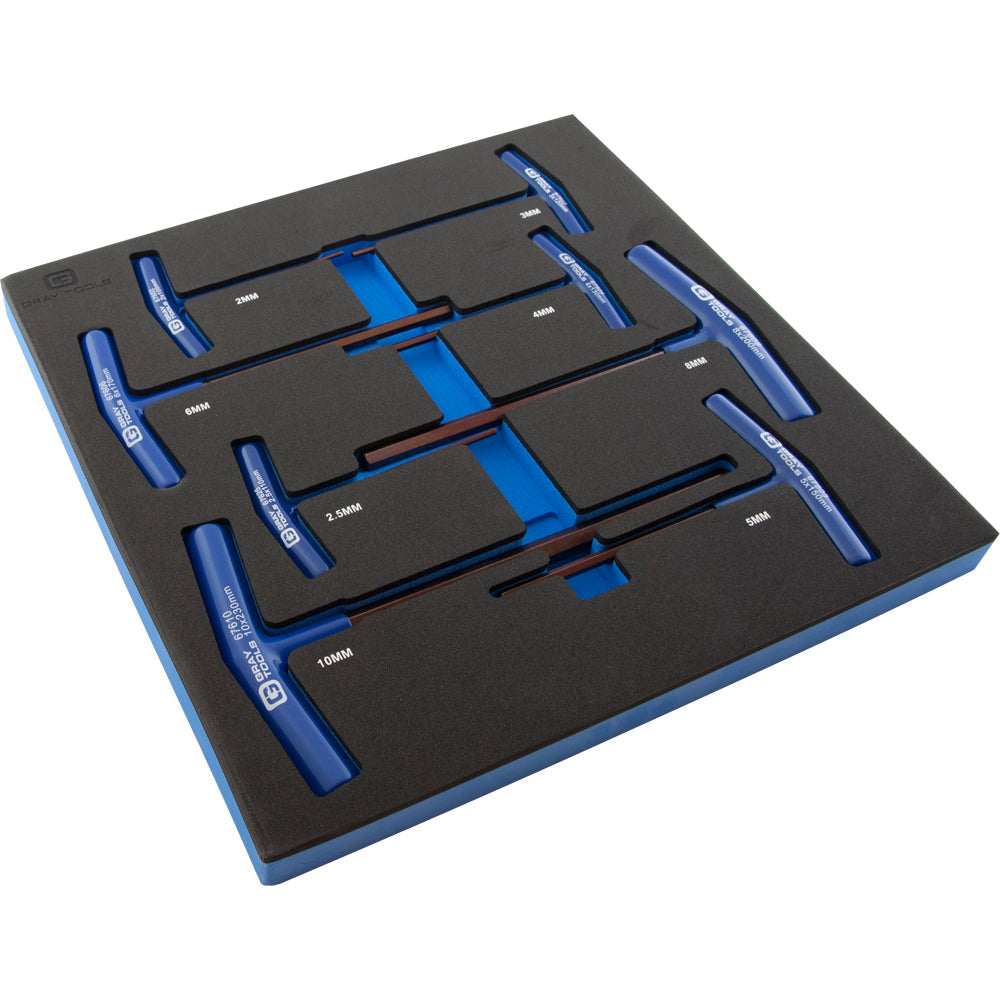 a　08–6P 8 Piece Metric T-Handle Hex Key Set – Gray Tools Online Store