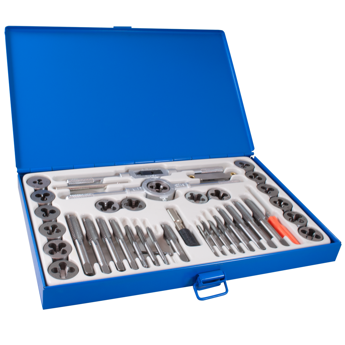 Pittsburgh 40 piece carbon steel deals sae tap and die set