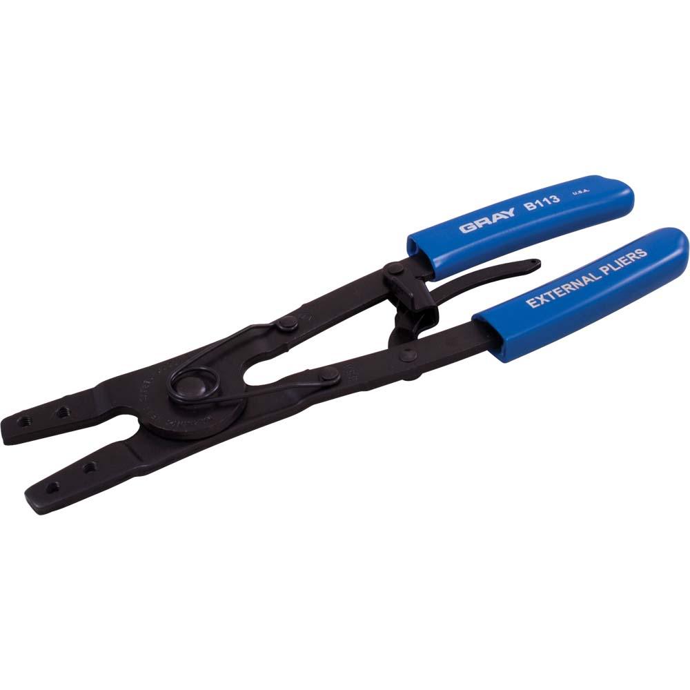 Heavy Duty Internal & External Retaining Ring Pliers with Spring Ratchet  Lock Assembly