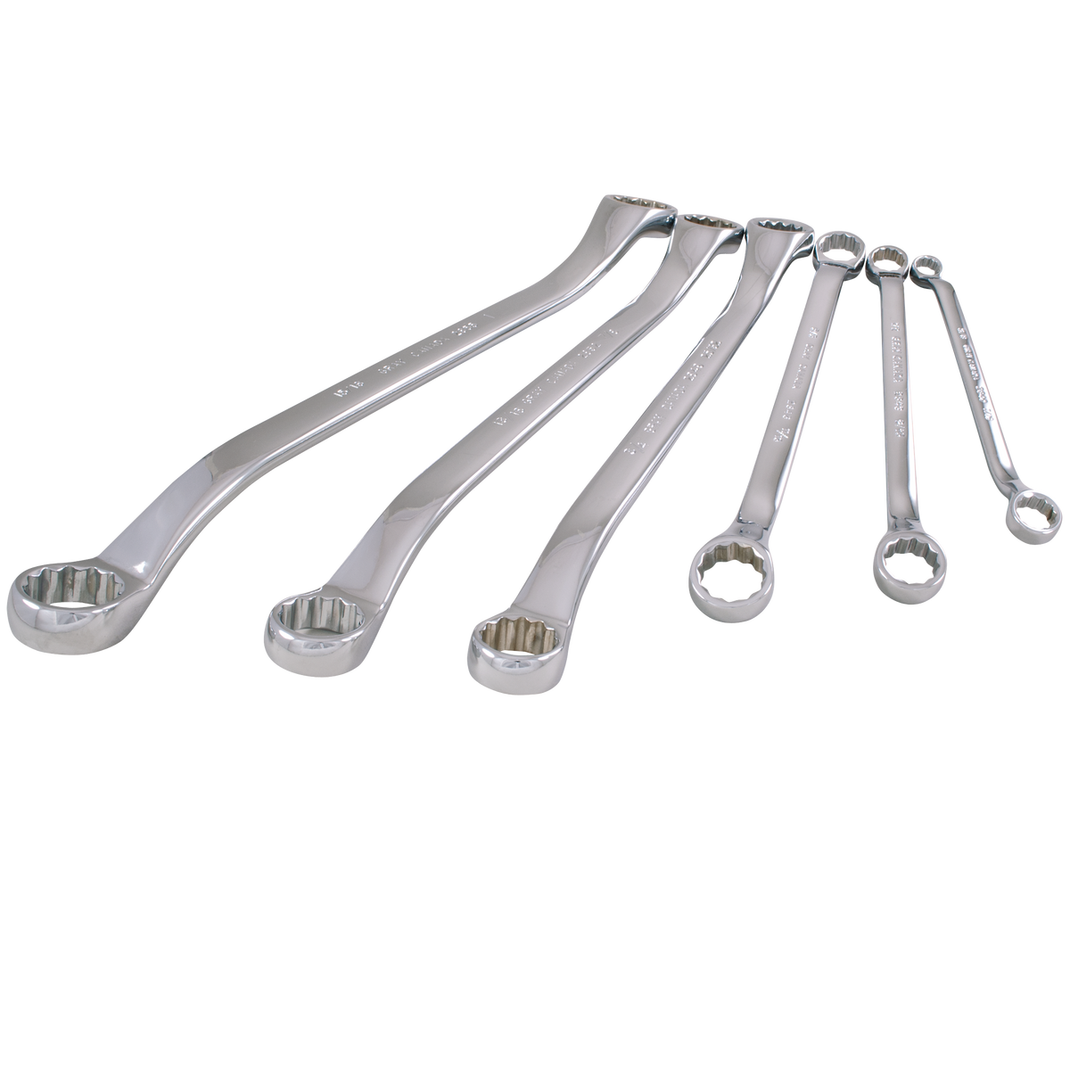 6 Piece SAE Chrome Box End Wrench Set Gray Tools Online Store