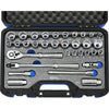 3/8" Dr. 33 Piece 12 Point SAE & Metric Socket & Attachment Set