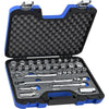 3/8" Dr. 33 Piece 12 Point SAE & Metric Socket & Attachment Set