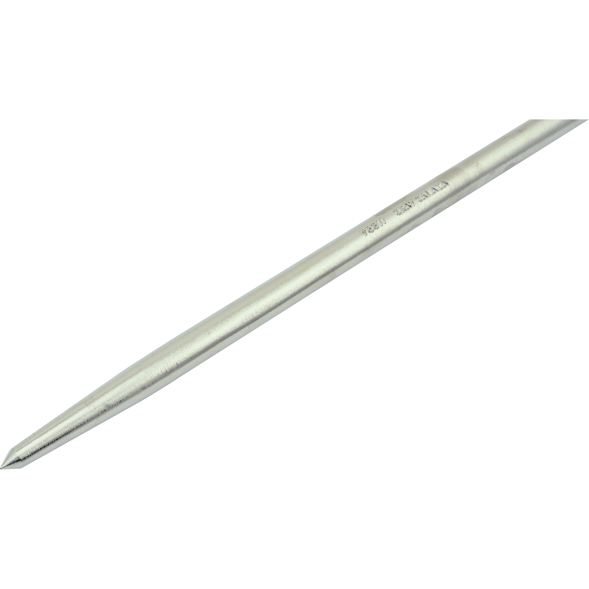 Rolling Head Pry Bars, Round Shank with Polished Point, Nickel Plate Finish