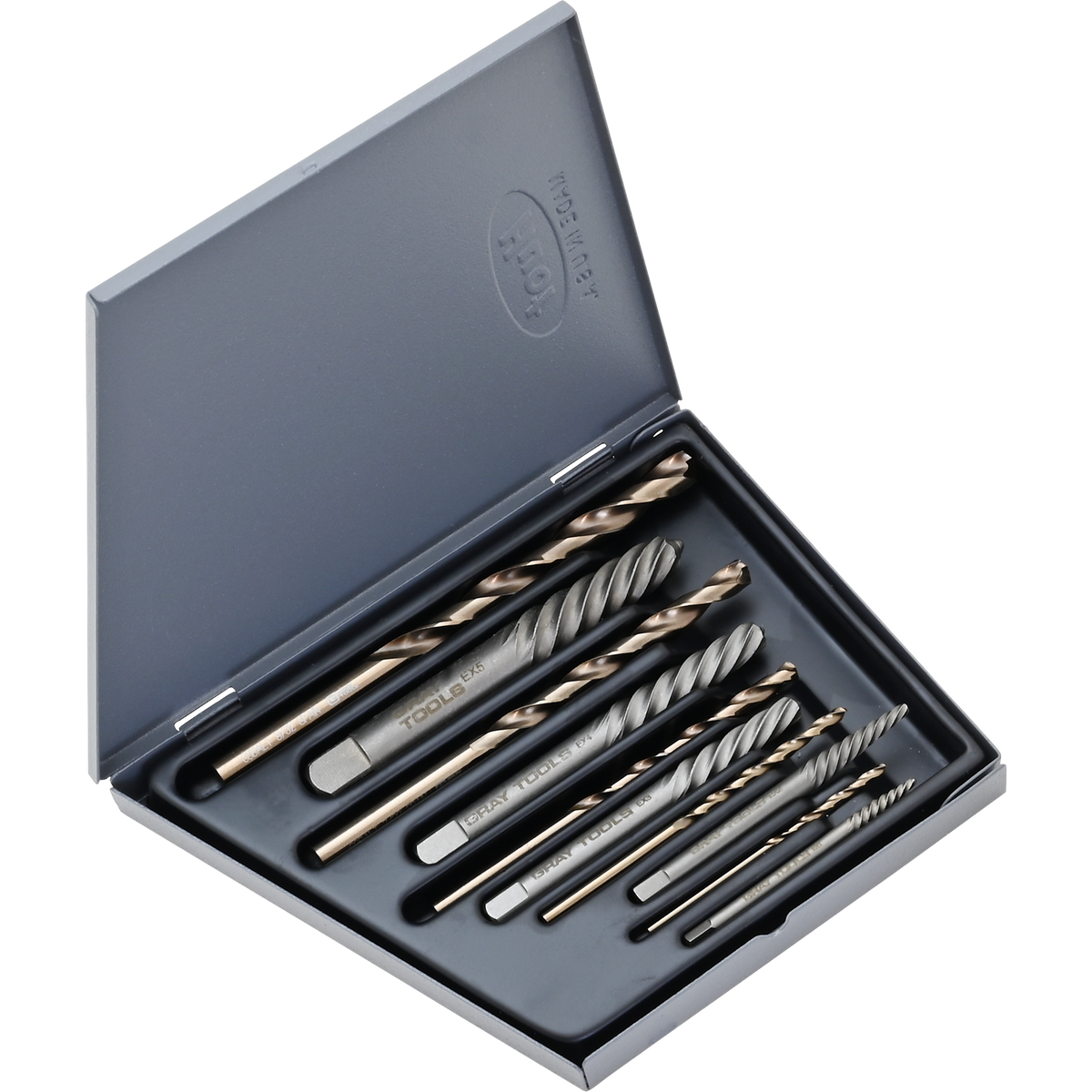 10 Piece Combination Screw Extractor & Drill Set Gray Tools Online Store