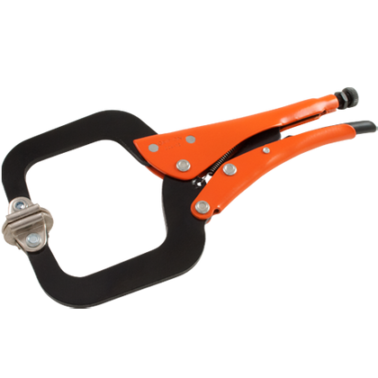 grip on locking c clamp with swivel pads distributed by gray tools