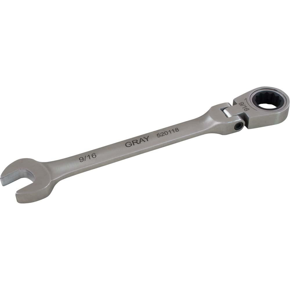 SAE Combination Flex Head Multi-Gear Ratcheting Wrenches