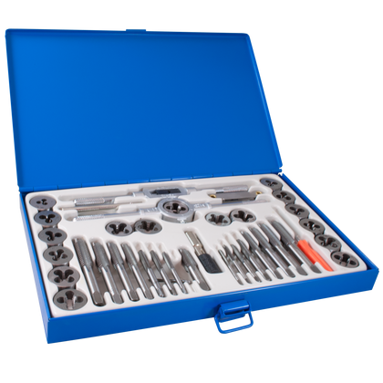 40 piece SAE carbon tap and die set
