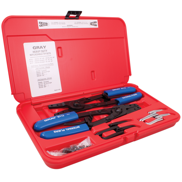 10-Piece Snap Ring Pliers Set, Heavy Duty Internal & External