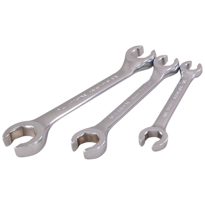 3 piece SAE flare nut wrench set