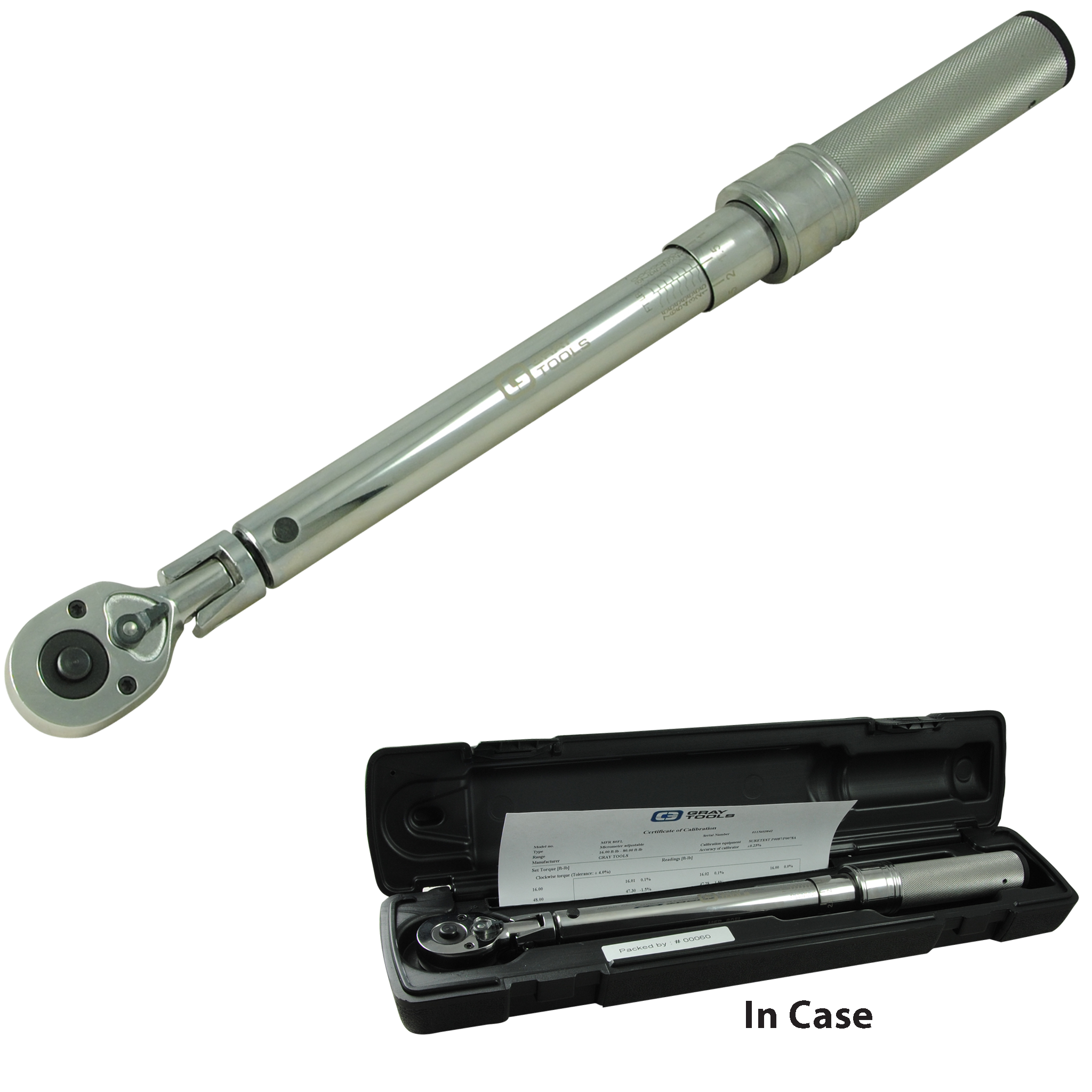 3/8" Drive Heavy-Duty Micro Adjustable Torque Wrench - Flex-Head