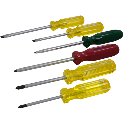6 piece assorted screwdriver set