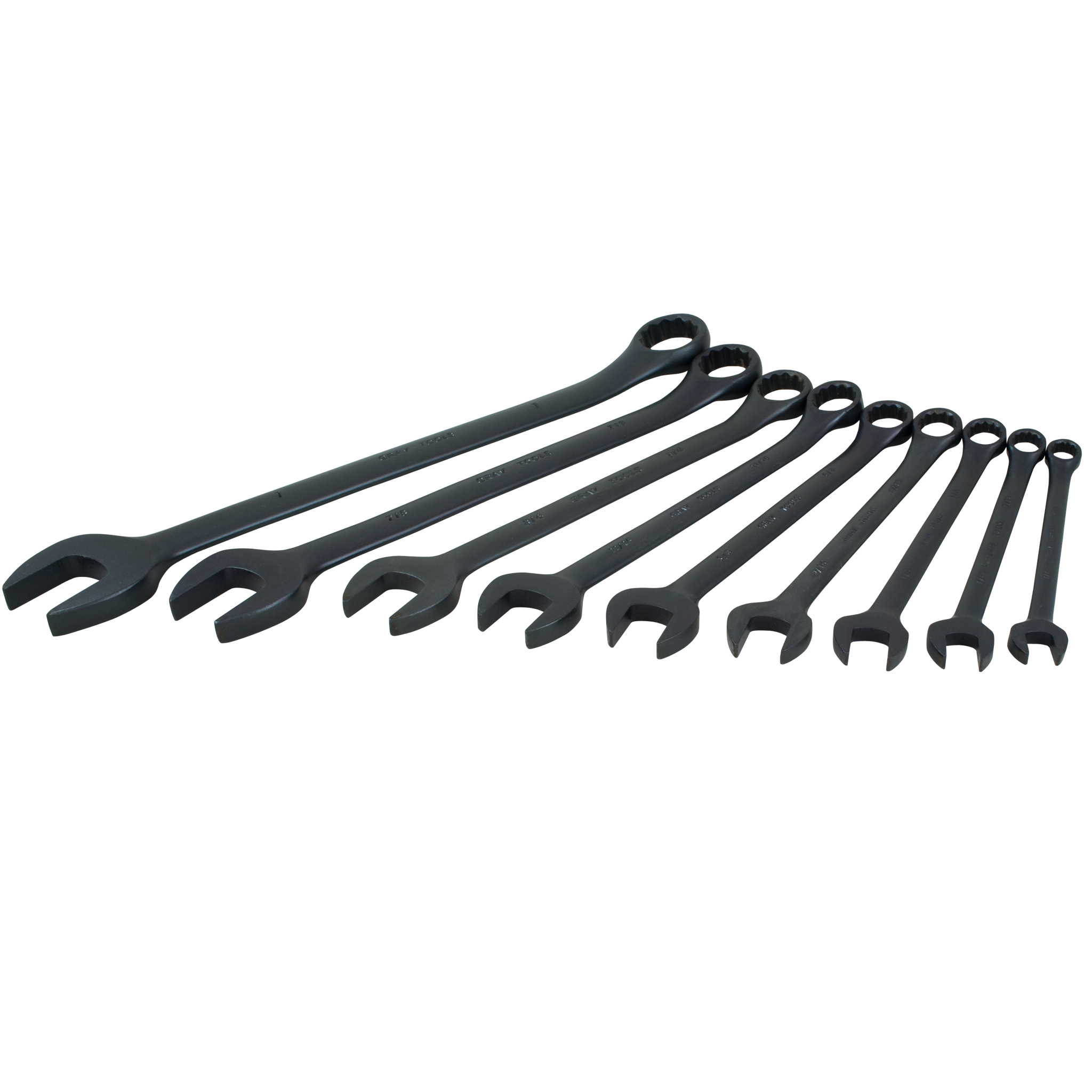 9 Piece 12 Point SAE Black Combination Wrench Set