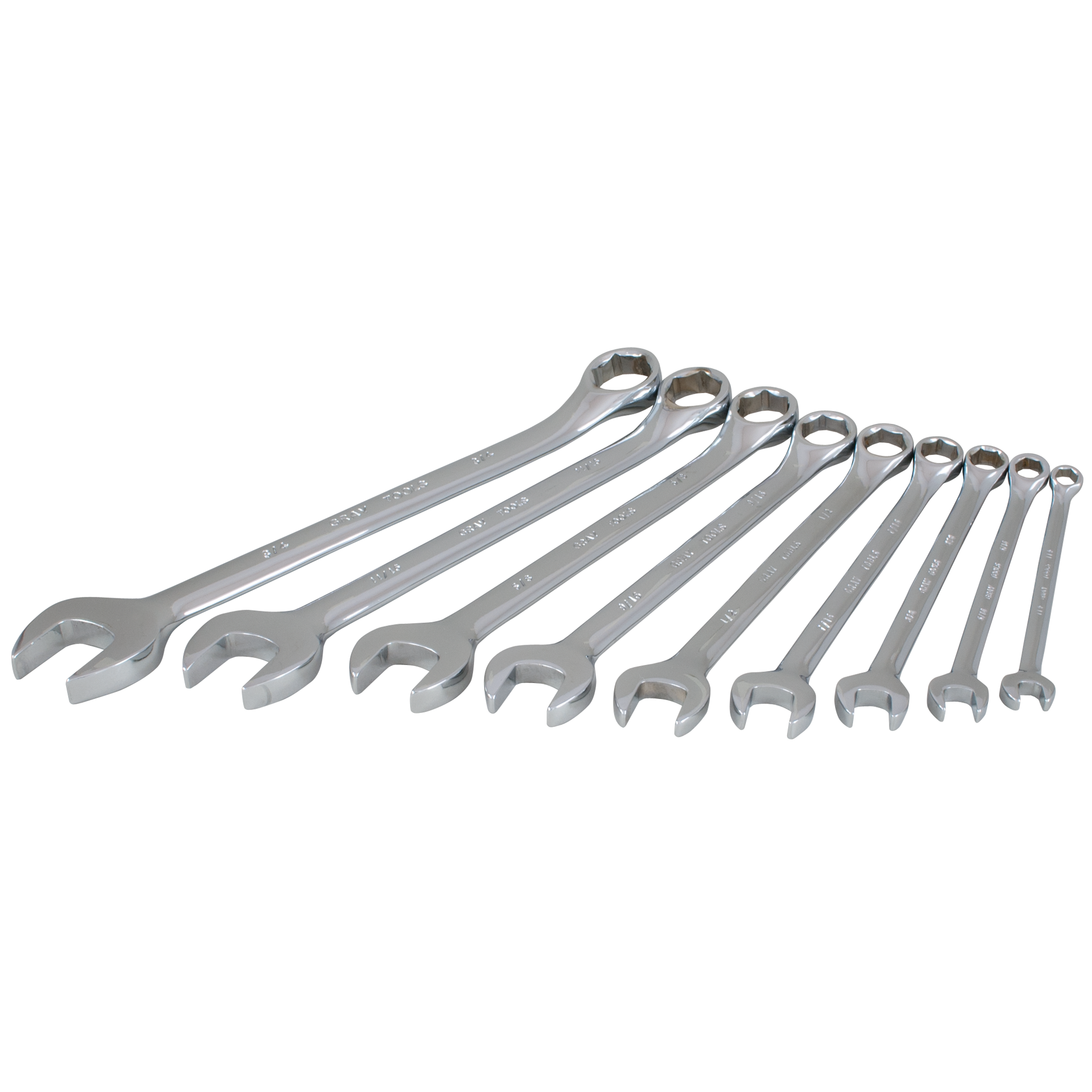 9 Piece 6 Point SAE Mirror Chrome Combination Wrench Set – Gray Tools  Online Store